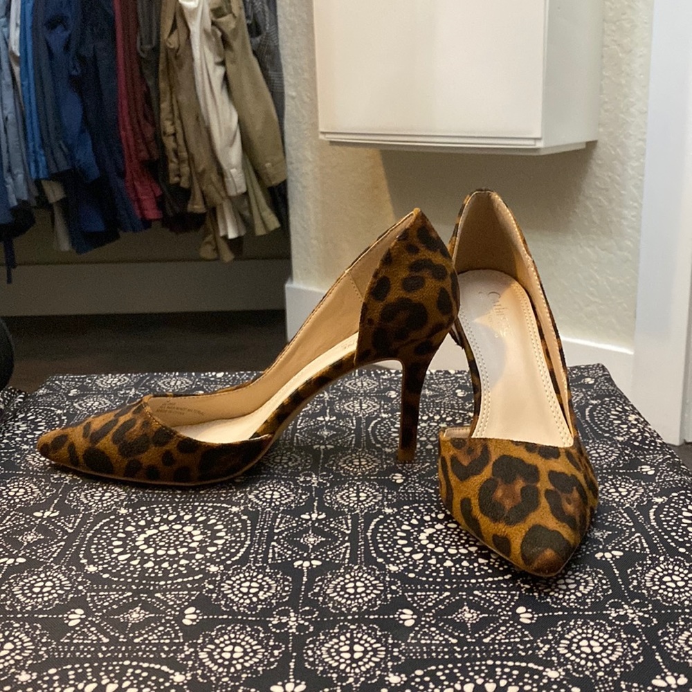 Leopard print sexy heels